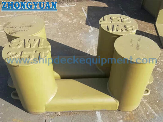 NS 2584 Double Bitt Bollard για πρόσδεση και ρυμούλκηση πλοίων | Συγκολλημένα Χάλυβα Καταστρώματα