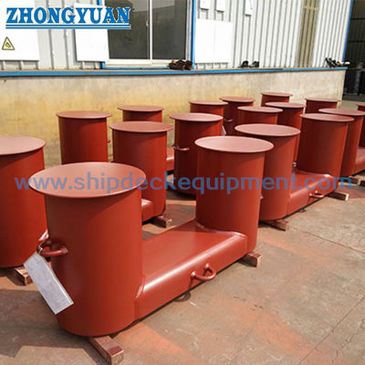 125×250 χιλιοστών Κλίση Δύο-Bitt Mooring Bollard CB / T 169-2011 Τύπος Β διπλή βάση