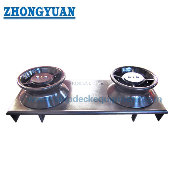Shipside Two-Roller Fairlead με συγκολλημένο κάθισμα | ISO 13767 για πρόσδεση πλοίων